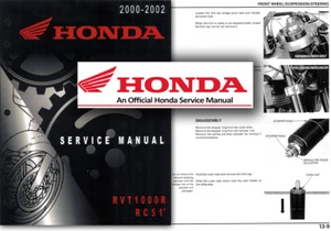 Honda VTR1000 SP1 RVT1000R RC51 Service Workshop Repair Shop Manual VTR RVT RC51 - Picture 1 of 2