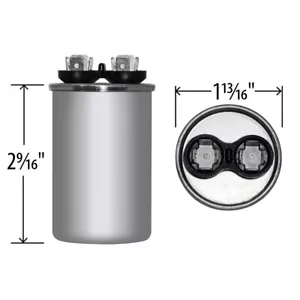 Jard 30 uF/MFD 370 VAC 50/60Hz Run Capacitor Replaces Genteq 27L1358 - Picture 1 of 3