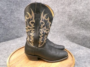 Nocona Womens Legacy Western Cowboy Boots Black Leather Size 7.5 B LD2734 - Picture 1 of 12