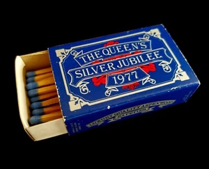 The Queen’s 1977 Silver Jubilee Matchbox - Stick Matches Cornish Match Company - Picture 1 of 4