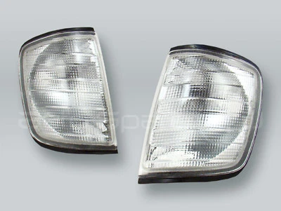 TYC Clear Corner Lights Parking Lamps PAIR fits 1985-1995 MB E-Class W124 - Image 1 of 2