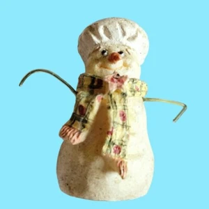 Snowman Baker Christmas Ornament Chef Hat Vintage - Picture 1 of 9
