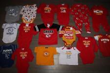 LOT 16 NFL TEAM APPAREL KANSAS CITY CHIEFS BABY OUTFITS SLEEPERS SHIRTS 3-6 6-12