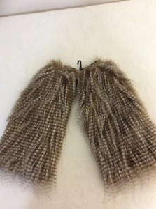 Feather Legwarmers Tan One Size NWT - Picture 1 of 5