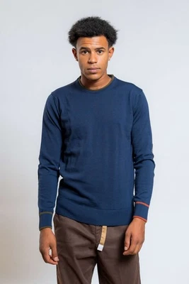 BOB COMPANY GIROCOLLO MAGLIERIA CON TOPPE FANTASIA DAVIN BLU - Immagine 1 di 4