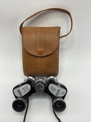 Vintage Selsi Lightweight Coated Optic 8 7x18 Field Binoculars & Case 54706 - Image 1 of 4