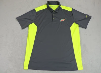 Nike Golf Dri-Fit Engineered Malla Polo Hombres XL Gris Verde Montaña Rocío Logo Foto 1 de 4