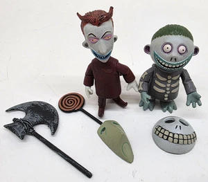 2006 Disney Nightmare Before Christmas Spielzeug Figuren Fass & Schloss PVC Prüfstein - Bild 1 von 16