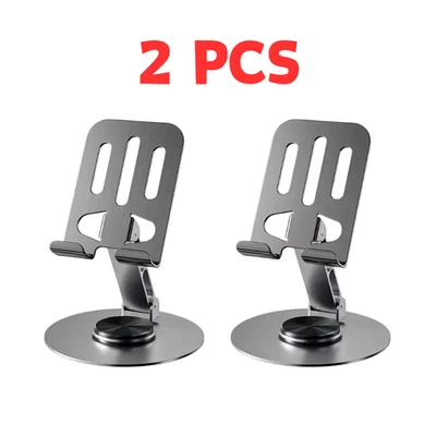 2PCS Black Phone Tablet Desktop Stand Desk Holder Mount Cradle For iPhone iPad - Image 1 of 4