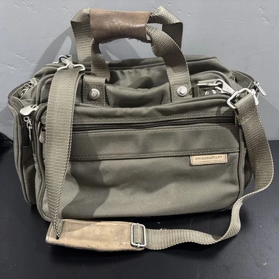 Briggs & Riley Baseline Expandable Underseat Duffle Bag Carry-On Green 221-7 - Image 1 of 4
