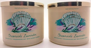 ¡NUEVO! Juego de 2 velas de 3 mechas Bath & Body Works Oceanside lavanda - Imagen 1 de 3