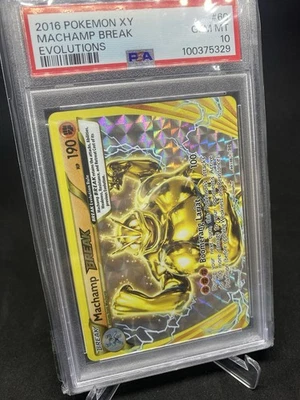 2016 POKEMON XY EVOLUTIONS #60 MACHAMP BREAK PSA 10 - Image 1 of 4