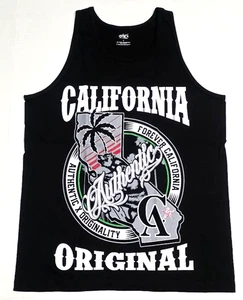 California Original Tank Top T-shirt Cali Republic Men's Vest LARGE Black New - Picture 1 of 2