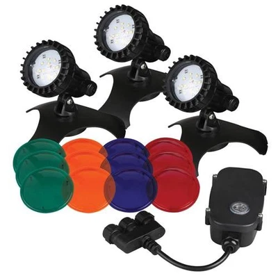 Pondmaster 3 luces LED para estanque con fotocélula transformadora 02389 Foto 1 de 3