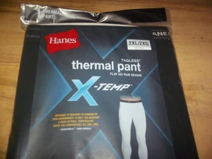 Hanes Mens X-Temp Thermal Pants XXL Black - Picture 1 of 1