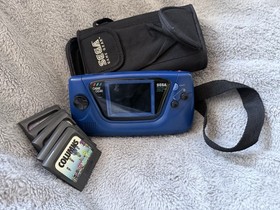 Sega Game Gear Console Blue w/ Case + 5 Games (Pac-Man, Columns, LK) &ndash; Untested
