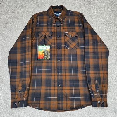 Dixxon Flannel mens LT Large Tall "The Boroughs" Brown Gray NEW - Image 1 of 4