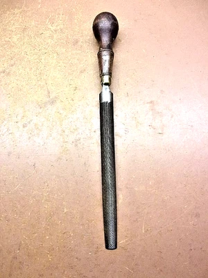 Vintage ARCADE Half Round File 9 5/8" Long Nicely Turned Wooden Handle FREE S/H! - Image 1 of 4