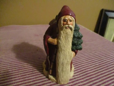 INTAGE HANDPAINTED SIGNED AND DATED SANTA--5 1/4" TALL--VERY NICE - Image 1 of 4