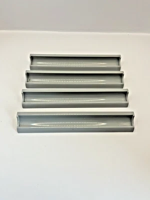 Scrabble 4x Grey Plastic Tile Racks Set Letter Holder Shelf Vintage *Free Post* - Image 1 of 2