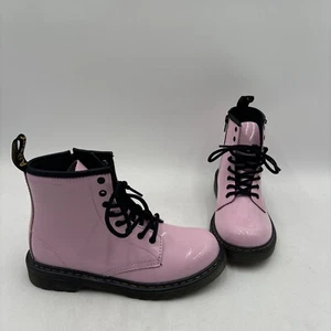 Dr. Martens 1460 J Pink Leather Lace Up/Zip Ankle Boots Men’s Size 4, Women’s 5 - Picture 1 of 8