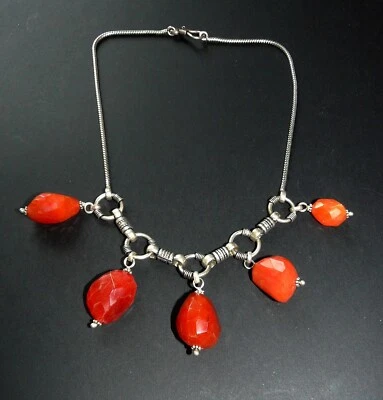 collana in ARGENTO 925 e pietre di quarzo   gioiello - Immagine 1 di 4