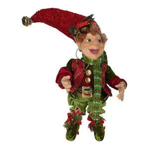 Muñeca espeluznante Mark Roberts Holly Jingles Bells and Holly Fairy Christmas Elf 17" - Imagen 1 de 14