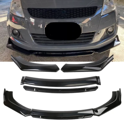 Front Bumper Lower Lip Spoiler Splitter Body Glossy Black For Suzuki Swift - Image 1 of 4