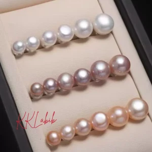 Pearl 925 Sterling Silver Stud Earrings Studs Gift Natural Cultured Freshwater - Picture 1 of 22