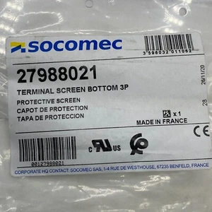 SOCOMEC 27988021 / TERMINAL SCREEN BOTTOM 3P - Picture 1 of 3