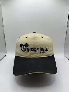 Mickey Daily Disney Baseball Cap Kappe verstellbarer Riemen beige und schwarz bestickt - Bild 1 von 9