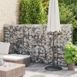 Gabion Wall with Covers Retaining Wall Stone Basket Galvanised Steel vidaXL - Picture 1 of 23