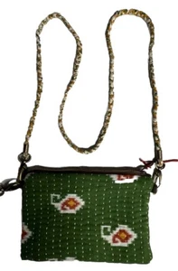 Saribari Hope Clutch II Cloth Paisley Detachable Wristlet Braided Sari Crossbody - Picture 1 of 10