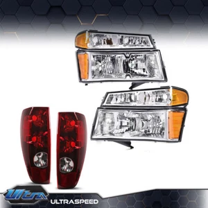 Amber Headlights+Parking Signal+Tail Lights Fit For 04-12 Chevy Colorado Canyon - Picture 1 of 28