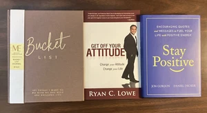 Motivation Books  Lot of 3 | Attitude | Bucket List | Stay Positive | B125 - Picture 1 of 16