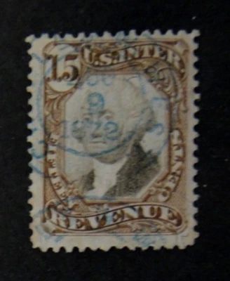 US Revenue Stamp R139 15c 1872 3rd Issue #2 - Image 1 of 2
