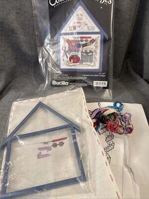 Bucilla Counted Cross Stitch Cottages As Ye Sew  Started - Image 1 of 4