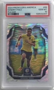2024 Panini Prizm Copa America Kendry Paez Pulsar #69 PSA 10 - Picture 1 of 2