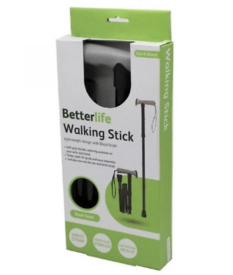 BETTERLIFE Walking Stick, Lightweight, Foldable, Adjustable, Various Colours