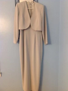 Patra Women Gray Formal Prom Wedding Sleeveless Dress With Bolero Jacket Size 12 - Picture 1 of 12
