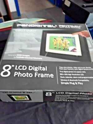 Pandigital PAN80-2 128 MB Memory Digital Photo Frame 8 inch LCD Photos Videos - Image 1 of 4
