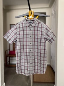 The North Face Men's Short Sleeve Button Down Shirt | Medium | Red/Blue Plaid - Picture 1 of 6