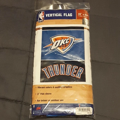 NBA Oklahoma City OKC Thunder 27"x37" Vertical Flag Indoor Outdoor Cover