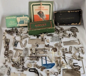 Huge Collection Of Antique Sewing Machine Attachments - Picture 1 of 5