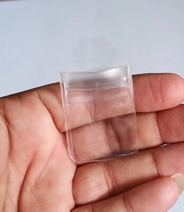 Hartkunststoff transparent Reißverschlusstasche für Diamant, Edelstein, Schmuck 3x4 cm - Bild 1 von 7