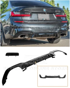 For 19-Up BMW G20 M340i | M-Performance GLOSSY BLACK Rear Bumper Lower Diffuser - Foto 1 di 11