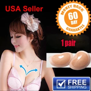 Womens Bra Inserts Silicone Breast Enhancer Shaper Push up Gel Inserts Pads - Picture 1 of 7