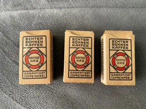 Early 1900's German Toy Doll House Coffee Boxes, Kaffee Hag, 1.5" - Picture 1 of 5