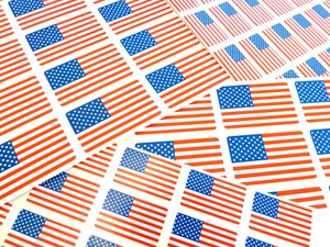 Autocollants de drapeau autocollants États-Unis étiquettes de drapeau autocollants États-Unis d'Amérique - Photo 1/3