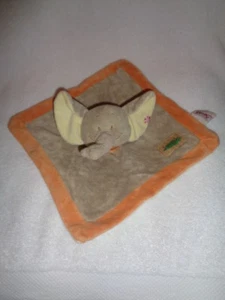 Security Blanket Elephant Tan Orange Jungle Belgium Bengy Plush Baby Lovey RARE - Picture 1 of 7